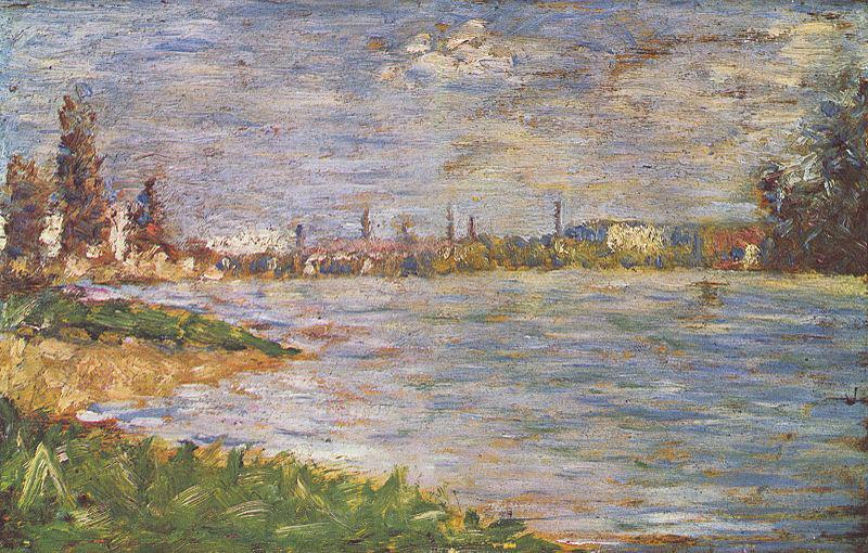 Georges Seurat Die beiden Ufer France oil painting art
